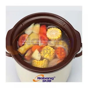 1.5L Multi Function Electric Slow Cooker With Ceramic Inner Pot & Plastic Lid Handle thumbnail-5