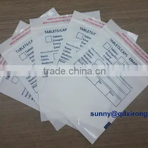 Reclosable Zipper Bag for Medication,PE White Medical Bag thumbnail-1