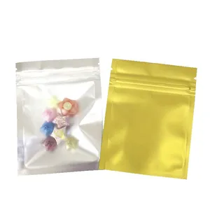 Custom Clear Front And Foil Back Package Pouch Top Zip Plastic Bag Food Packaging Poly Bag thumbnail-1