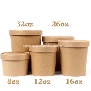 Compostable 12oz Heavy Duty Soup Cup To Go Containers thumbnail-1