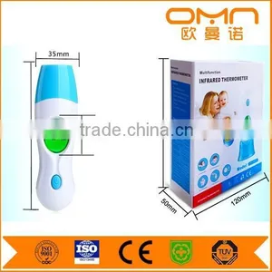 Infrared Portable Thermometer With 100 Probe Covers, Blue/White thumbnail-1