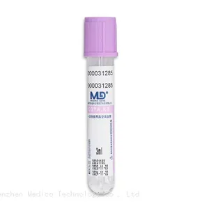 K2/K3 EDTA Tube Disposable Medical Vacuum Whole Blood Collection Tube With Purple Cap thumbnail-1