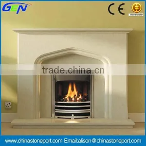 White Stone Fireplace thumbnail-1