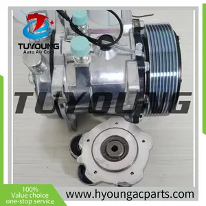 Auto ac Compressor Sanden 5h14 SD 508 12v 8pk; Vertical Oil Inlet thumbnail-1