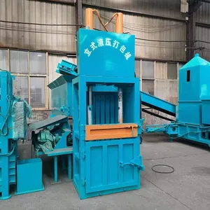 Vertical Hydraulic Baler Cotton Bale Machine Clothing Baling Press Baler Machine for Used Clothing thumbnail-3