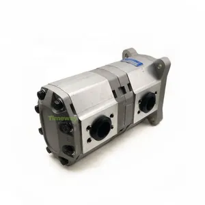 TIMEWAY Hydraulic Tandem Gear Pump CBQLQB-F532-F532-CFH Double Gear Oil Pump CBQLQB Series Spline Shaft 6Teeth thumbnail-2