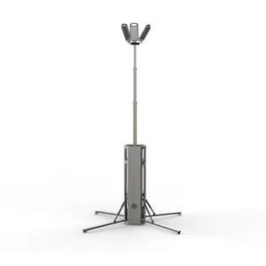 All-Around Automatic Rotating LED Floodlight Telescopic Mobile Construction Work Light Tower thumbnail-5