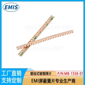 Paste 3m 9469 Tape& Easy to Install Foldover Becu Gasket EMI Stainless Steel Spring thumbnail-2