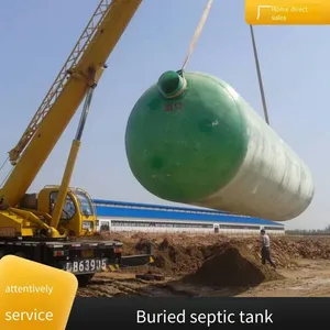 Grp Septic Tanks for New Rural Dry Toilet Renovation - Three - Compartment Prefabricated Products, Buried Sewage Treatment Tanks thumbnail-1
