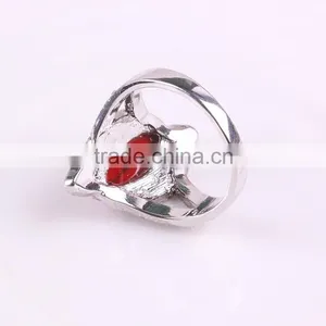 Fashion Silver Snake Ring With Big Red Accessory for Women thumbnail-3