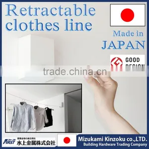 Retractable Clothes Hanger Made in Japan to Dry Clothes Indoor With Retractable Wire and Sophisticated Design thumbnail-2