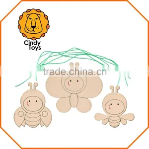 DIY Wooden Decoration Craft Funny Little Insects 6 Pcs for Kids in Spring thumbnail-3