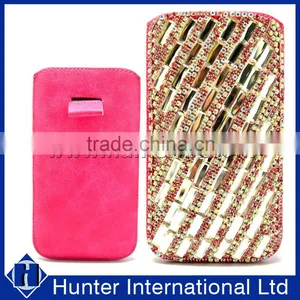 Bling PU Leather Pull up Pouch For Samsung Note4 thumbnail-1