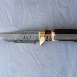 Damascus Bowie Knife Stag Horn thumbnail-1