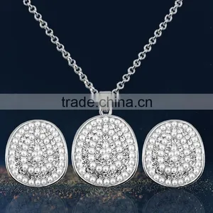 Hot Sale In US Diamante Necklace/Earrings Sets Wholesale Cheap For Wedding For Party thumbnail-2