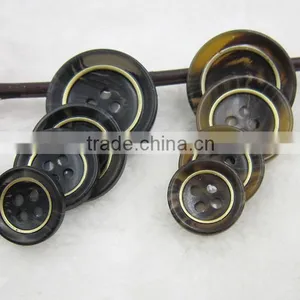 Sedex Audited Factory 2 Pillar Polyester Horn Button, Resin Horn Button thumbnail-2