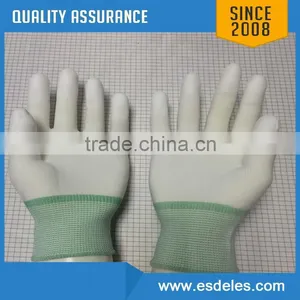 Hot Sale ESD Clean Fabric pu Dotted Safety Glove thumbnail-6