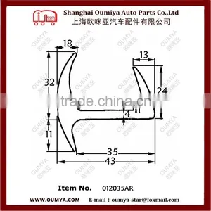 High Quality Seal Rubber Black Strip Refrigerator Truck Door Seal 012035AR thumbnail-2