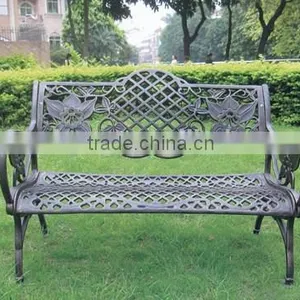 French Style Cast Aluminum Iron Metal Park Bench Garden Chair thumbnail-6
