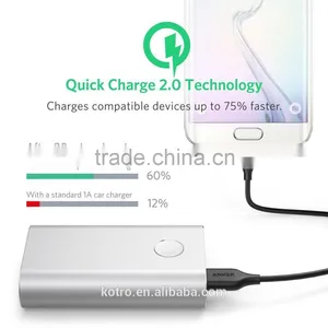 Aluminum Shell Power Bank PowerCore+ 6000 6600 7800 9000mAh Anker Portable Charger Quick Charge 2.0 Technology thumbnail-3