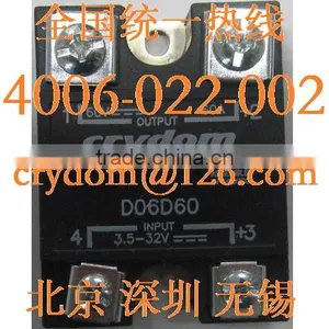 D06D60 Crydom Solid-State Relay SSR D06D80 ASSEMBLED IN MEXICO thumbnail-1