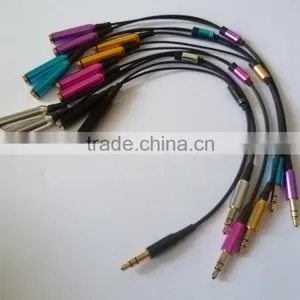 Gold Plated DC3.5 m to 2*female Audio Splitter Cable thumbnail-6