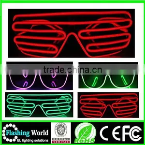 China Factory OEM High Quality Music Festival el Wire Led Light up Glasses thumbnail-4