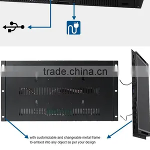 15 Inch Elevator Flexible Mount Open Frame Lcd Advertising Screen for Auto Loop Display thumbnail-4