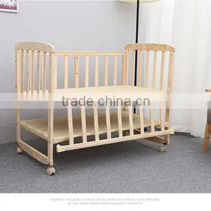 Wooden Baby Convertible Crib With Wheels Cute Baby Cribs thumbnail-5