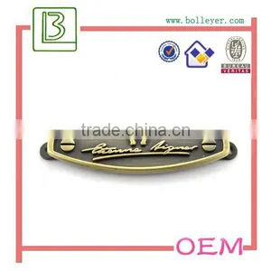 Brushed Anti Brass Metal Name Badge for Jeans thumbnail-1