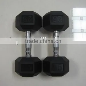 Hex Rubber Dumbbell Round Rubber Dumbell thumbnail-1