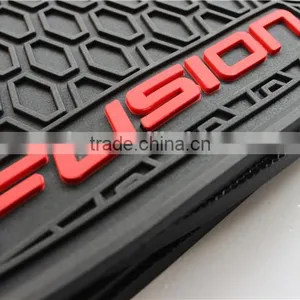 Rubber Car Floor Mat Set - 4/5-Pc. Set, Black, Full-Size Auto Vehicles for Ford Fusion thumbnail-5