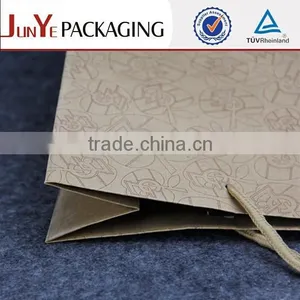 Jacket Packaging Brown Color Rope Handle Printed Kraft Clothing Packaging Paper Bag thumbnail-3