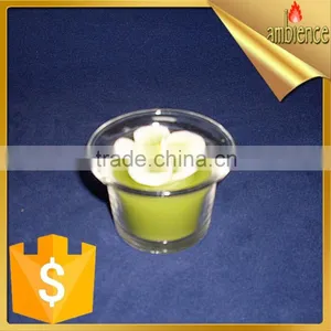 Decoration Candle Flower Shaped Household Gift Candle High Quality Glass Jar Candle thumbnail-2