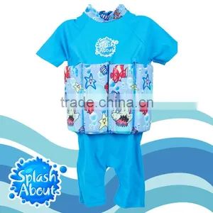 Wholesale Swimwear Suppliers Fancy Transparent NEOPRENE Sun-proof Made in Taiwan 1-6y Floating Suit thumbnail-1