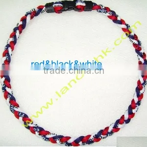 3 Ropes Titanium Baseball Sports Necklace & Bracelet for Gift thumbnail-5