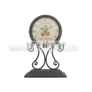 2016 Hot Selling Custom Printing Chic Analog Metal Clock Themes Hanger thumbnail-2