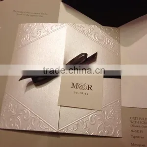 Embossed Gate Fold Wedding Invitations Wedding Cards thumbnail-1