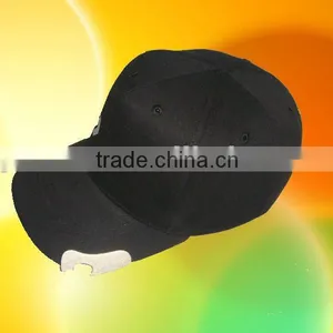 Plain Black Baseball Cap With Bottle Opener Wholesale thumbnail-1