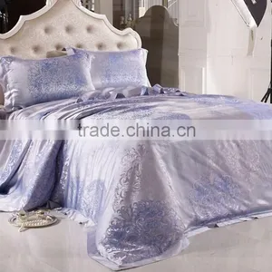 100% Silk Bedding Set, Elegant Jacquard Color thumbnail-4