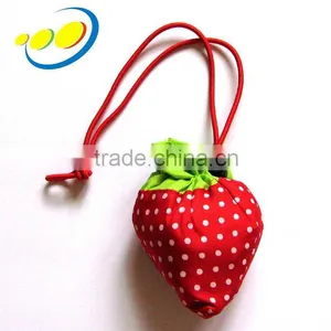 190T Polyester Foldable Strawberry Bag for Shopping thumbnail-3
