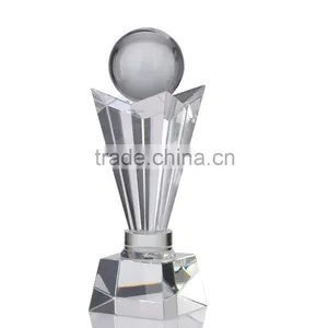 Factory Oem Award With Custom Size Logo Laser Engraving China Crystal Global Trophy thumbnail-1