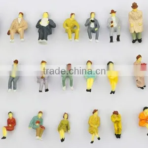 Artificial Model Human Figure,HO Scale Sitting Model Tree, Model Figure in Resin Plastic , Building Model Color Figure for 1/87 thumbnail-1