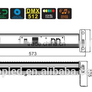 120*10mm RGB DMX LED Bar IR Remote Optional Led Wall Washer Battery Powered Lighting Bar thumbnail-2