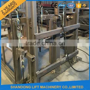 3.4m 1000kgs Guide Rail Hydraulic Lead Rail Freight Lift thumbnail-5