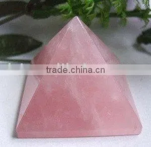 Natural Rose Crystal Quartz Pyramid thumbnail-1