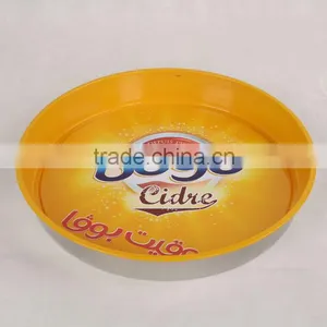 Customized Factory Price Round Bar Serving Tin Tray, Round Metal Tin Trays, thumbnail-3