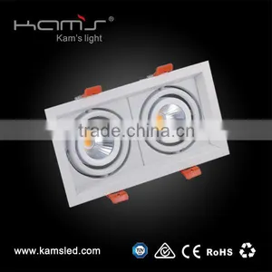 Hot Sales Led Gimbal Ceiling Downlight LED Grille Light 10W/20W/30w/40w/60w 2 Headsled Grille Light thumbnail-1