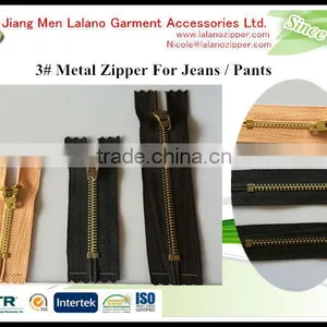 Good Qualtiy Shiny Brass Zippers for Pants thumbnail-1