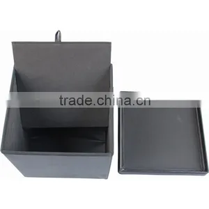Purple Foldable Storage Ottoman thumbnail-3